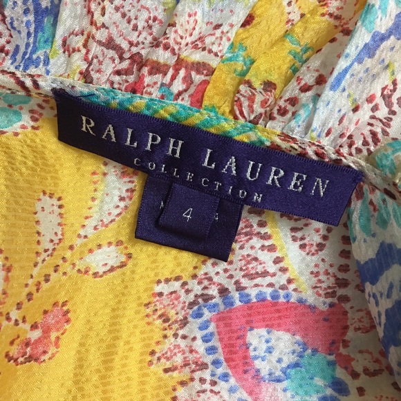 Ralph Lauren Collection Silk Floral Wrap Top - Picture 5 of 8